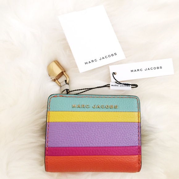 Marc Jacobs Handbags - NWT Marc Jacobs Mini Compact Striped Wallet